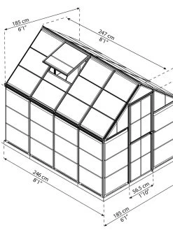 Canopia® By Palram Harmony™ Greenhouse, 6' -Garden Sales 8588022 11V tif