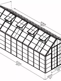 Canopia® By Palram Harmony™ Snap & Grow Greenhouse, 8' -Garden Sales 8591043 12V jpg
