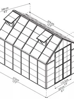 Canopia® By Palram Harmony™ Snap & Grow Greenhouse, 8' -Garden Sales 8591044 05V jpg