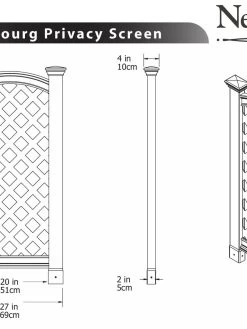 Luxembourg Vinyl Privacy Screen 7 Luxembourg Vinyl Privacy Screen -Garden Sales 8593147 03V tif