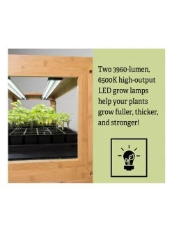 Low Bamboo LED Grow Light Garden -Garden Sales 8597720 2