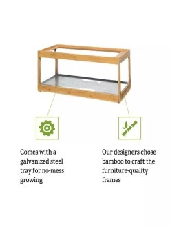 Low Bamboo LED Grow Light Garden -Garden Sales 8597720 5