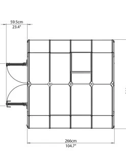Canopia® By Palram Hobby Gardener Greenhouse, 8' -Garden Sales 8599331 12V tif