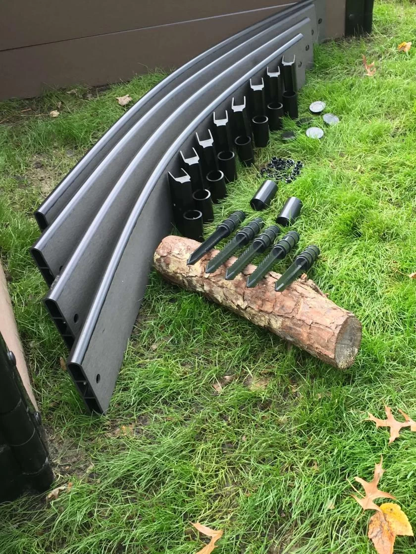 Curved Composite Landscape Edging Kit With 1" Boards 5 Curved Composite Landscape Edging Kit With 1" Boards - Image 3