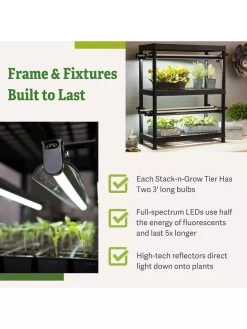 LED Stack-n-Grow Lights - 2-Tier System -Garden Sales 8608906 7