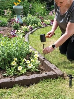 Roman Stone Recycled Rubber Landscape Edging, 4' -Garden Sales 8609898 019 tif