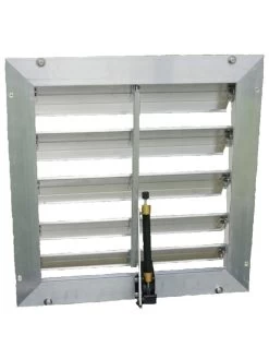 Monticello Greenhouse 18" Louver Wall Mounted Window With Solar Powered Opener