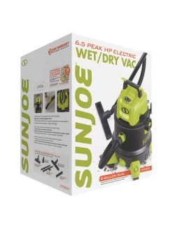 Sun Joe® 8-Gal 1200W 6.5 Pk HP Wet/Dry Shop Vac, HEPA,w/Cleaning Attachments -Garden Sales 8612522 01v