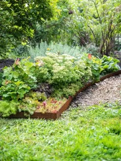 Corten Angle Landscape Edging 44", Set Of 2