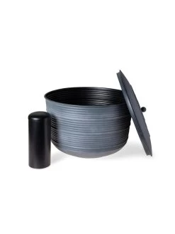 Ribbed Hose Pot With Lid -Garden Sales 8613332 5804