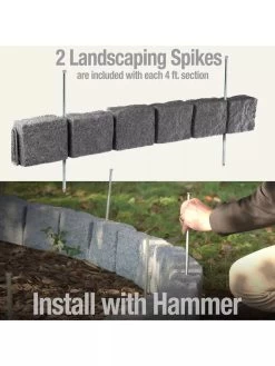 Beuta™ 6-Block Edging Section, 4 Pack -Garden Sales 8614155 03V 3 4