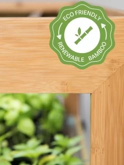 Bamboo LED Grow Light Garden For Succulents And Seeds -Garden Sales bamboo grow light icon 3 4 2